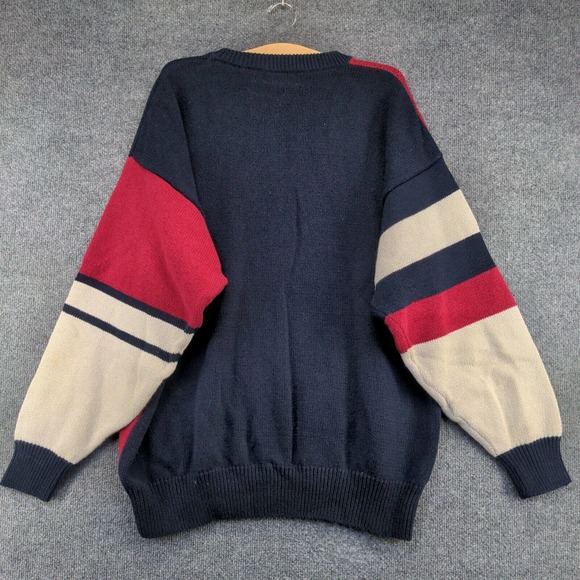 Cotton Traders Men's Pullover Patriotic Sweater Multicolor XL Crew Neck - Picture 6 of 13